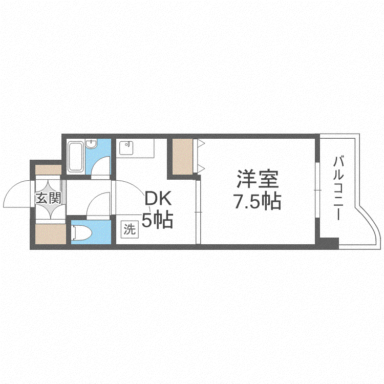 ティアラ118(1DK/4階)の間取り写真