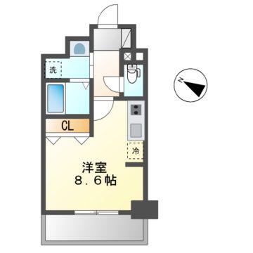 パルティール金山(ワンルーム/5階)の間取り写真