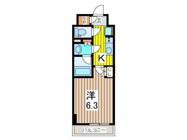HF川口駅前レジデンス(1K/8階)の間取り写真