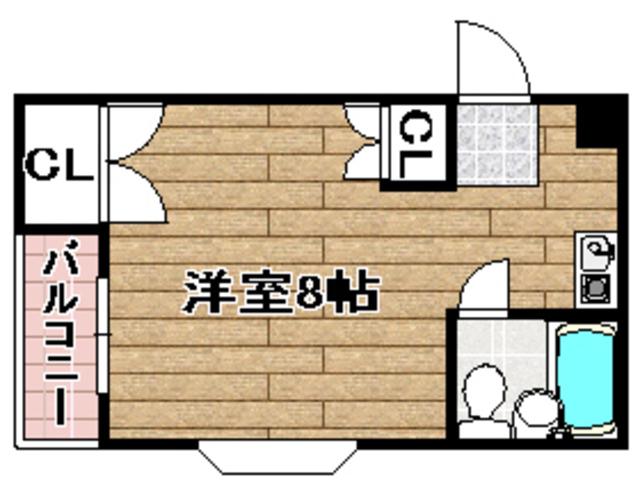 STヴィラ芥川(1K/1階)の間取り写真
