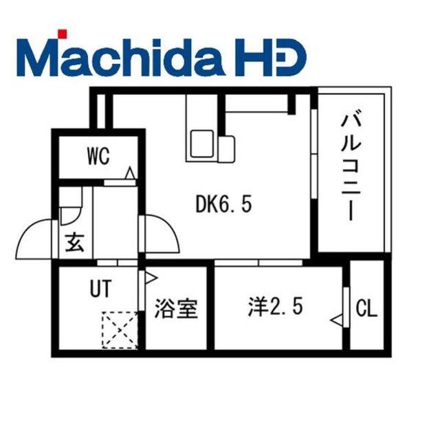 西湊町エヌエム・セント(1DK/1階)の間取り写真