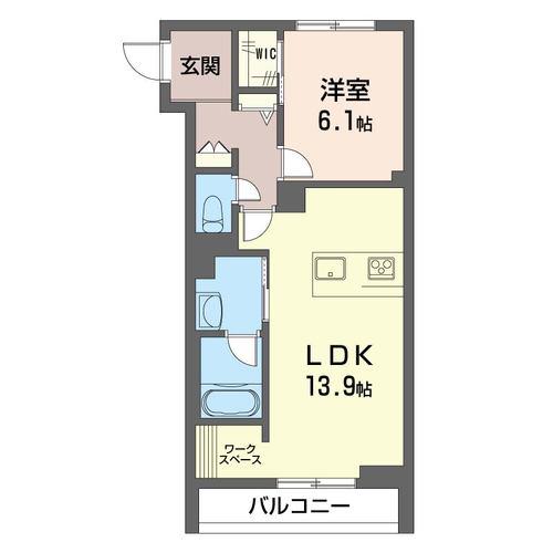 エクラ モーブ(1LDK/3階)の間取り写真