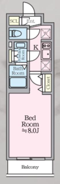 MEJIRORESIDENCE(1K/1階)の間取り写真