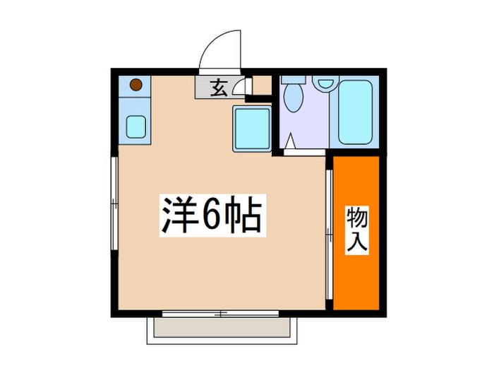 パールハイムⅡ(ワンルーム/2階)の間取り写真