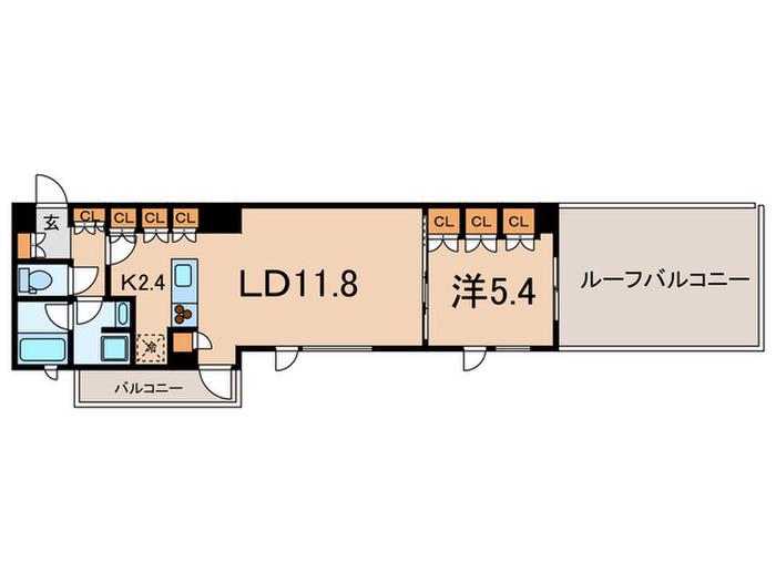 スタイリオ中延IIウエスト(1LDK/5階)の間取り写真
