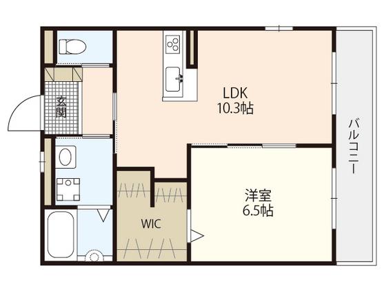 KS003-2(1LDK/3階)の間取り写真