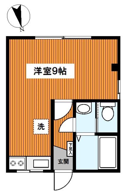 サンヒルズ日吉(ワンルーム/1階)の間取り写真