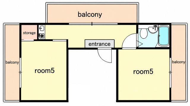アメニティ東神戸5番館(2K/4階)の間取り写真