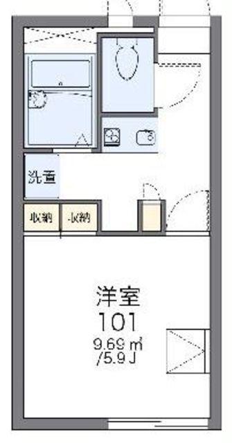 レオパレスセレーヌ(1K/2階)の間取り写真