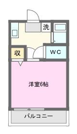 コーポSUGIYAMA(1K/1階)の間取り写真