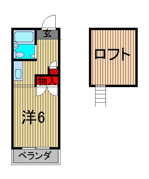 アベニュー文蔵(ワンルーム/2階)の間取り写真