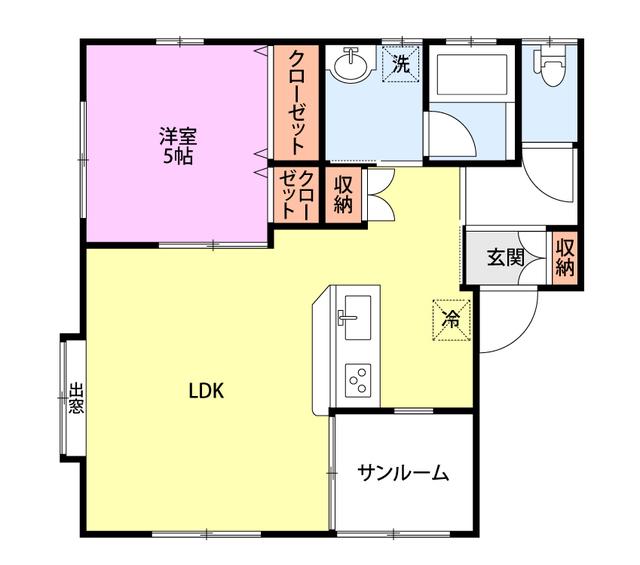 ファミール・ラテG(1LDK/2階)の間取り写真