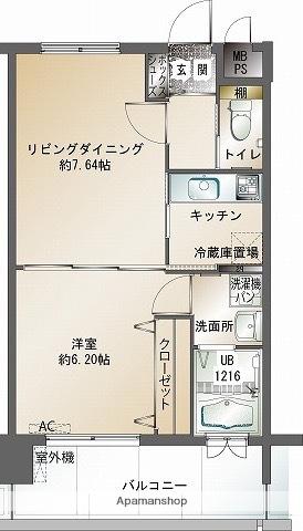 新品きマンション清川9(2K/4階)の間取り写真