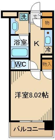 コーボック飛田給II(1K/3階)の間取り写真