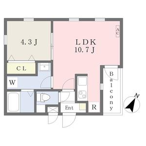 CHERIM八田ウエスト(1LDK/3階)の間取り写真