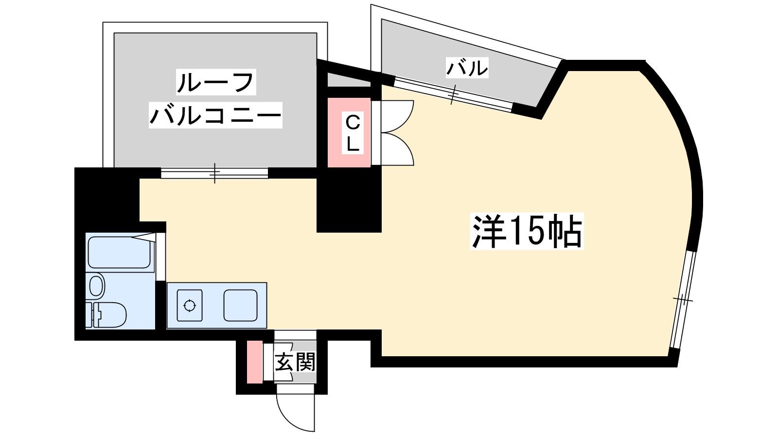 アールキューブ新大阪(ワンルーム/8階)の間取り写真