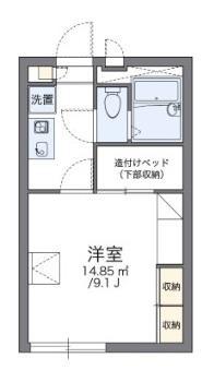レオパレスエントラレ(1K/1階)の間取り写真