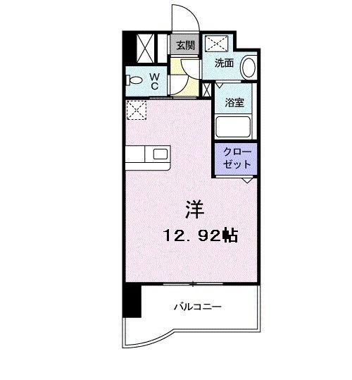 セレスタイト黒崎(ワンルーム/2階)の間取り写真