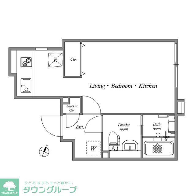 PASEO武蔵小山II(ワンルーム/3階)の間取り写真