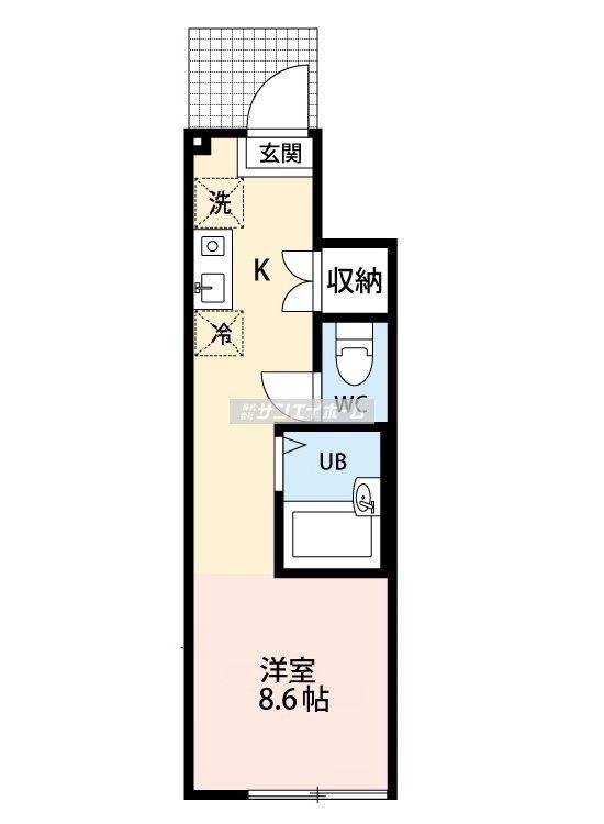 ジュネス南住吉(ワンルーム/1階)の間取り写真