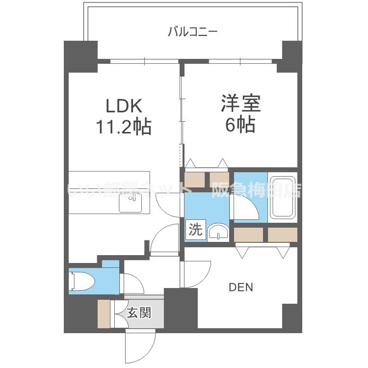 スプランディッドVII(1SLDK/9階)の間取り写真