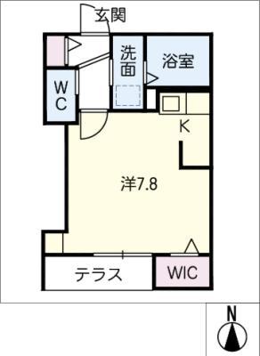 メゾン ド プラロッシュ(ワンルーム/1階)の間取り写真