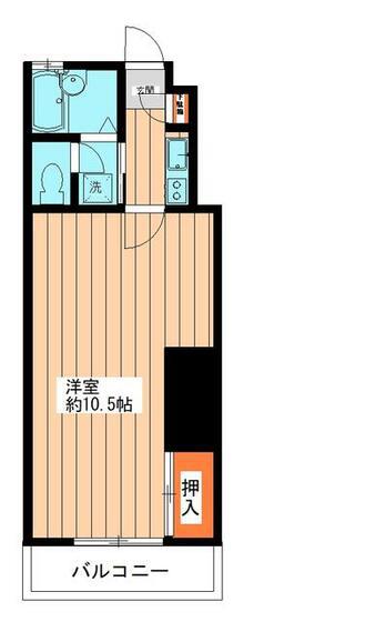 コーポニュー我孫子(1K/2階)の間取り写真