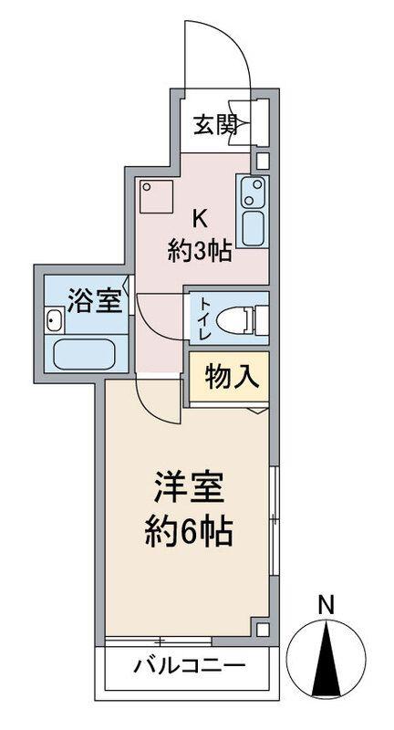 スターボード(1K/2階)の間取り写真