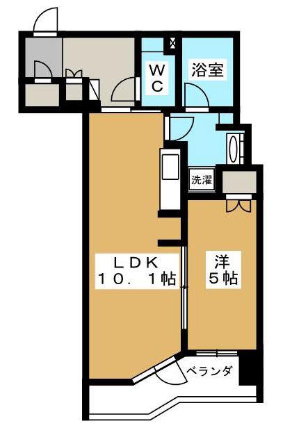 プレミスト京都 御池通(1LDK/3階)の間取り写真