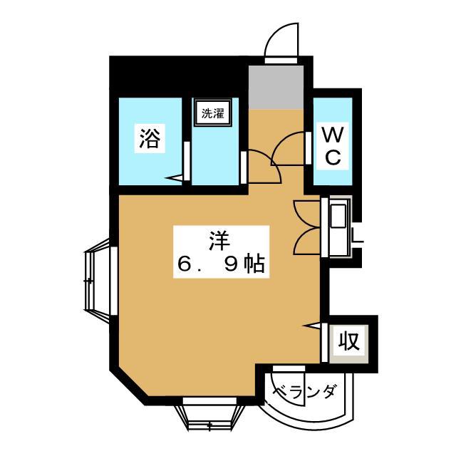パレ ドゥ レーヴ(ワンルーム/1階)の間取り写真