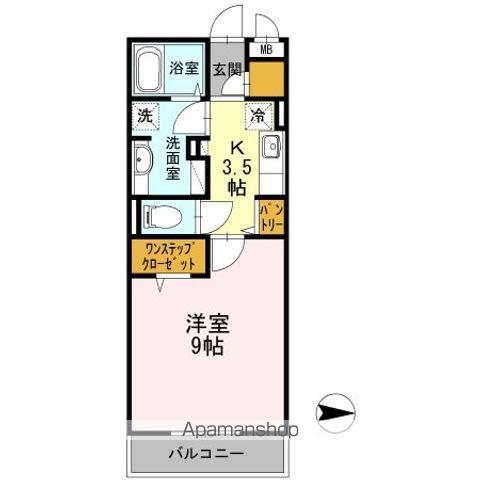VIVACE川崎(1K/2階)の間取り写真