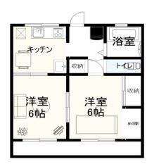SOLCASA(2DK/2階)の間取り写真