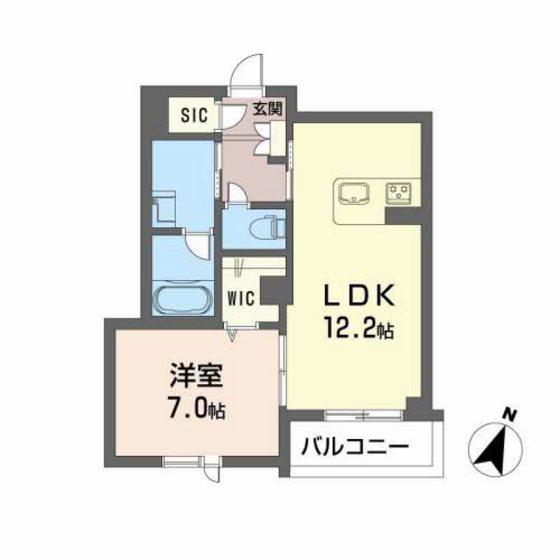ル・リアンTKS(1LDK/3階)の間取り写真