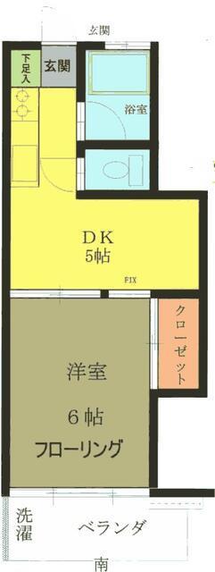 第一吉野荘(1DK/1階)の間取り写真