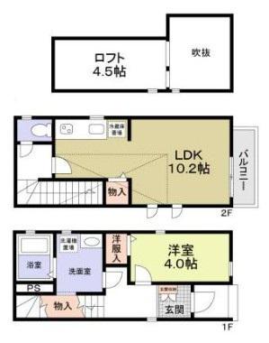 板橋区前野町5丁目戸建(1LDK/1階)の間取り写真