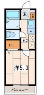 ステーションヴィラ大口Ⅱ(1K/2階)の間取り写真