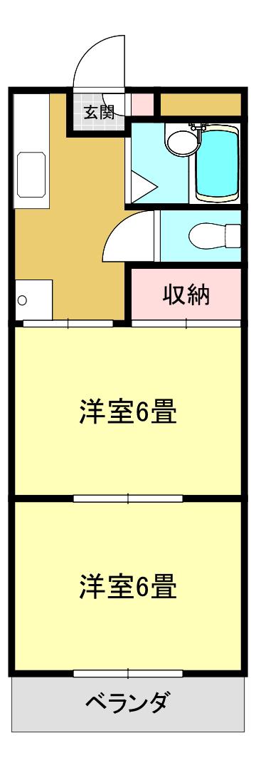 レピュート三里塚103(2K/1階)の間取り写真