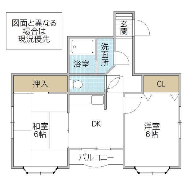 ラフォーレ並木(2DK/3階)の間取り写真