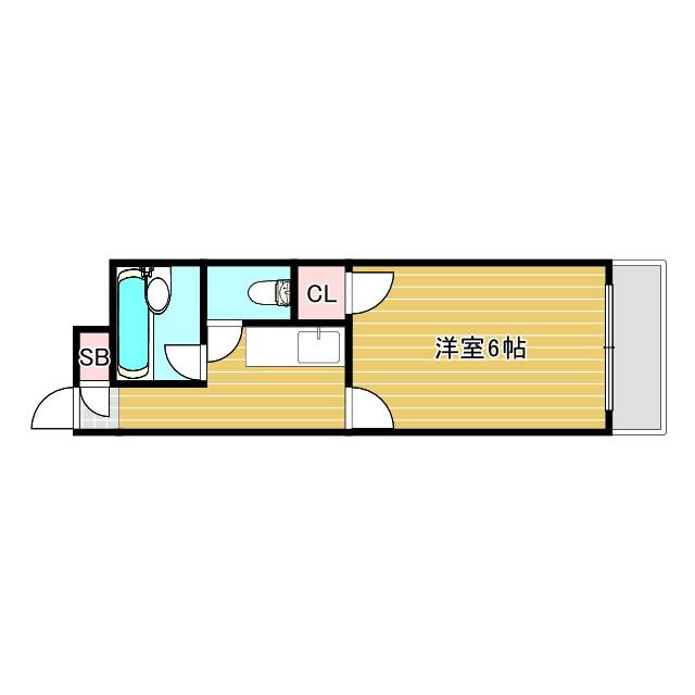 第3中本ビル(1K/4階)の間取り写真
