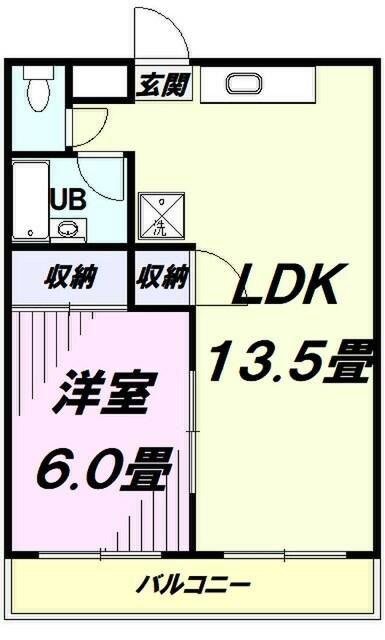 MAISON OLIVE II(1LDK/2階)の間取り写真
