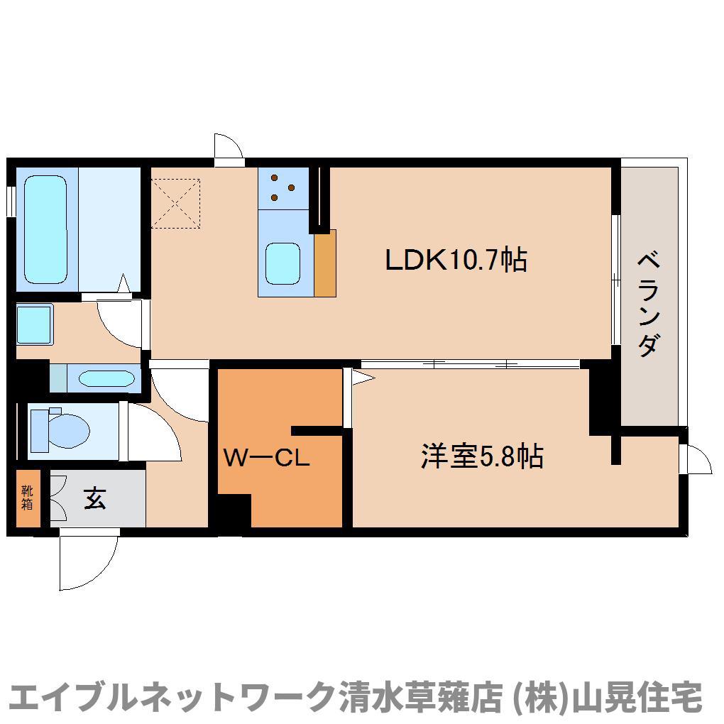 ランドスケープ(1LDK/3階)の間取り写真