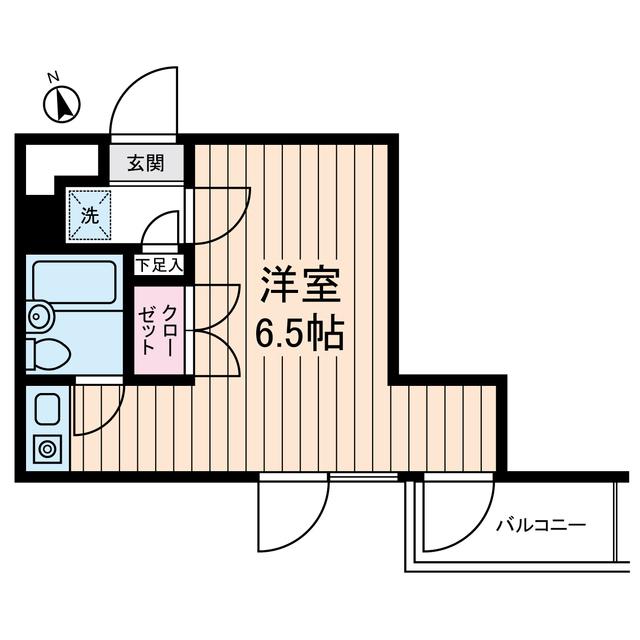 共立リライアンス上野町I(ワンルーム/5階)の間取り写真