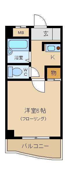 新大阪パートII(1K/5階)の間取り写真