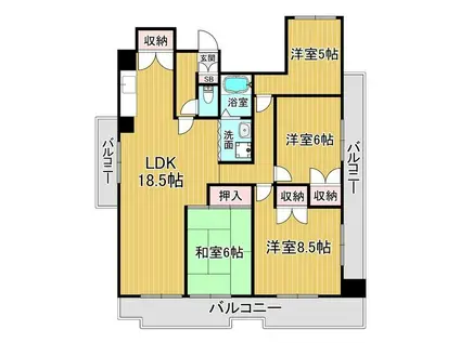 リアライズ猪子石(4LDK/13階)の間取り写真