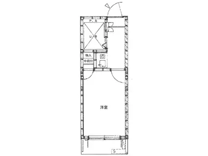 プラザ中野富士見町(1K/1階)の間取り写真