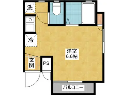 第二田中ビル(ワンルーム/4階)の間取り写真