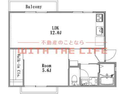ローレルハイツ南薫(1LDK/2階)の間取り写真
