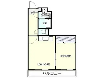 ユーミーグランブリエ(1LDK/4階)の間取り写真