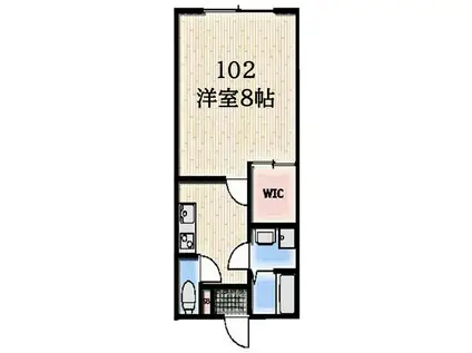 アンビション聖蹟桜ヶ丘1(1K/1階)の間取り写真