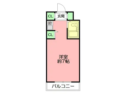 サンライズ戸塚(1K/3階)の間取り写真